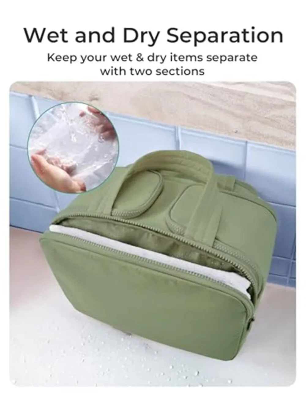 Large Hanging Toiletry Bag Travel Makeup Organizer Waterproof Cosmetic Case